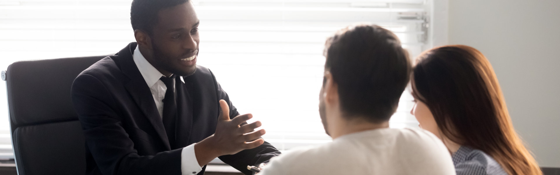 businessman and client